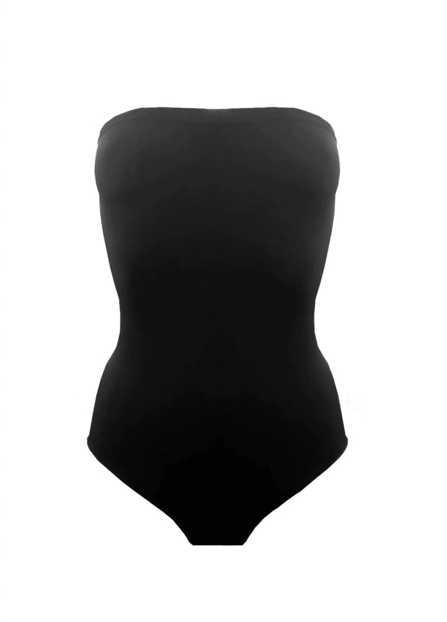 Energisiertes Trägerloses Bodysuit In Schwarz