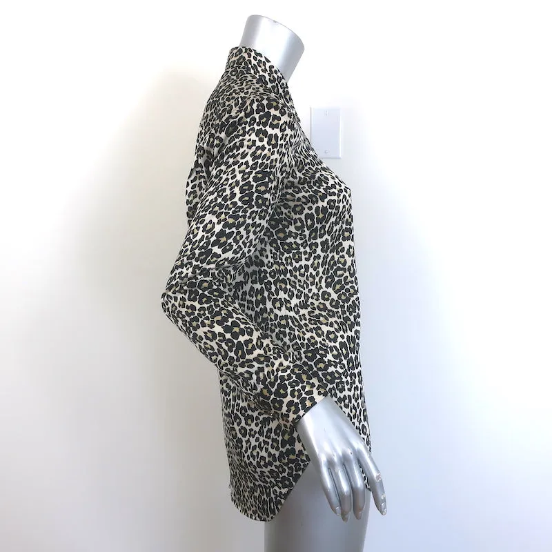 Equipment Reese Bluse Leopardenmuster Seide Größe Extra Small Langarm