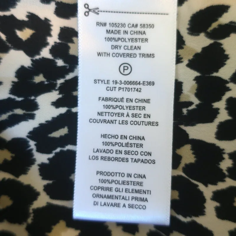 Equipment Reese Bluse Leopardenmuster Seide Größe Extra Small Langarm