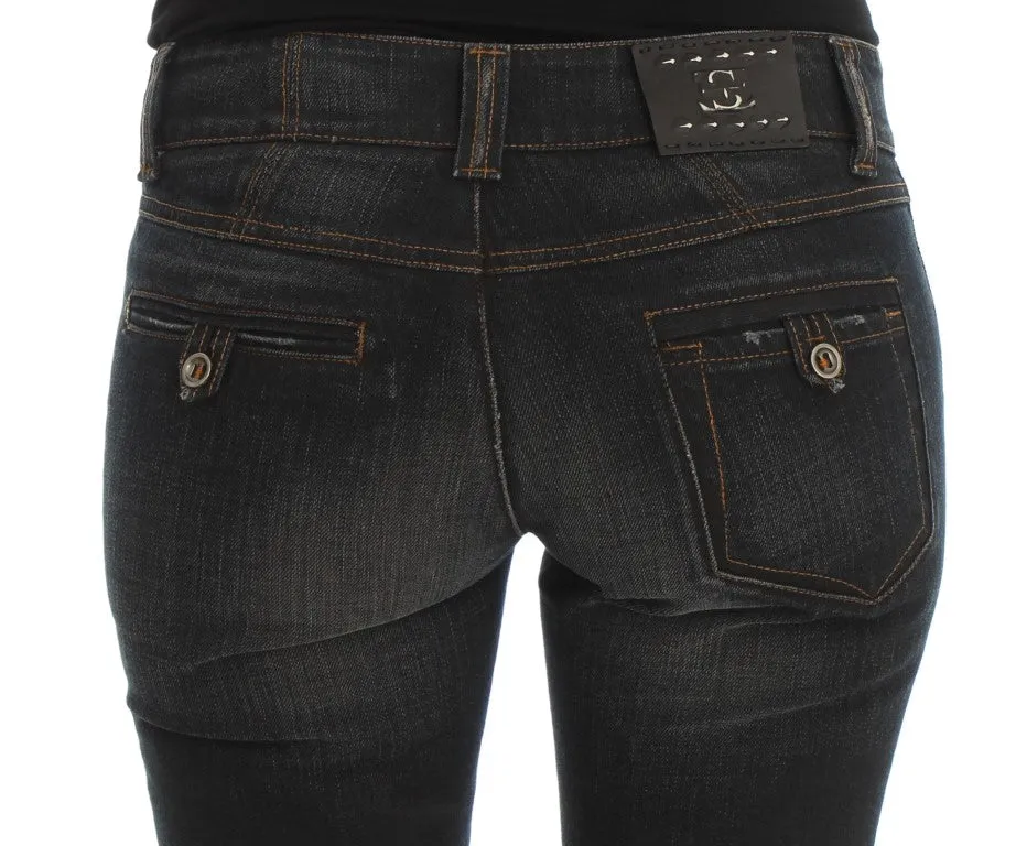 Ermanno Scervino Waschbaumwolle Slim Fit Damenjeans
