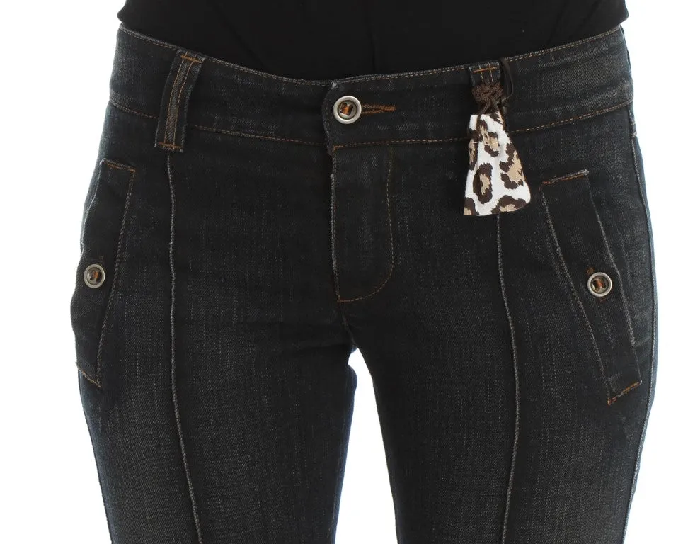 Ermanno Scervino Waschbaumwolle Slim Fit Damenjeans