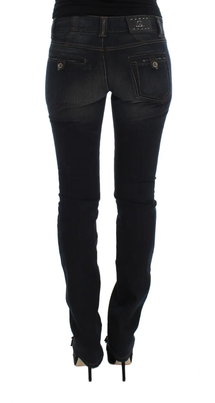 Ermanno Scervino Waschbaumwolle Slim Fit Damenjeans
