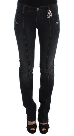 Ermanno Scervino Waschbaumwolle Slim Fit Damenjeans