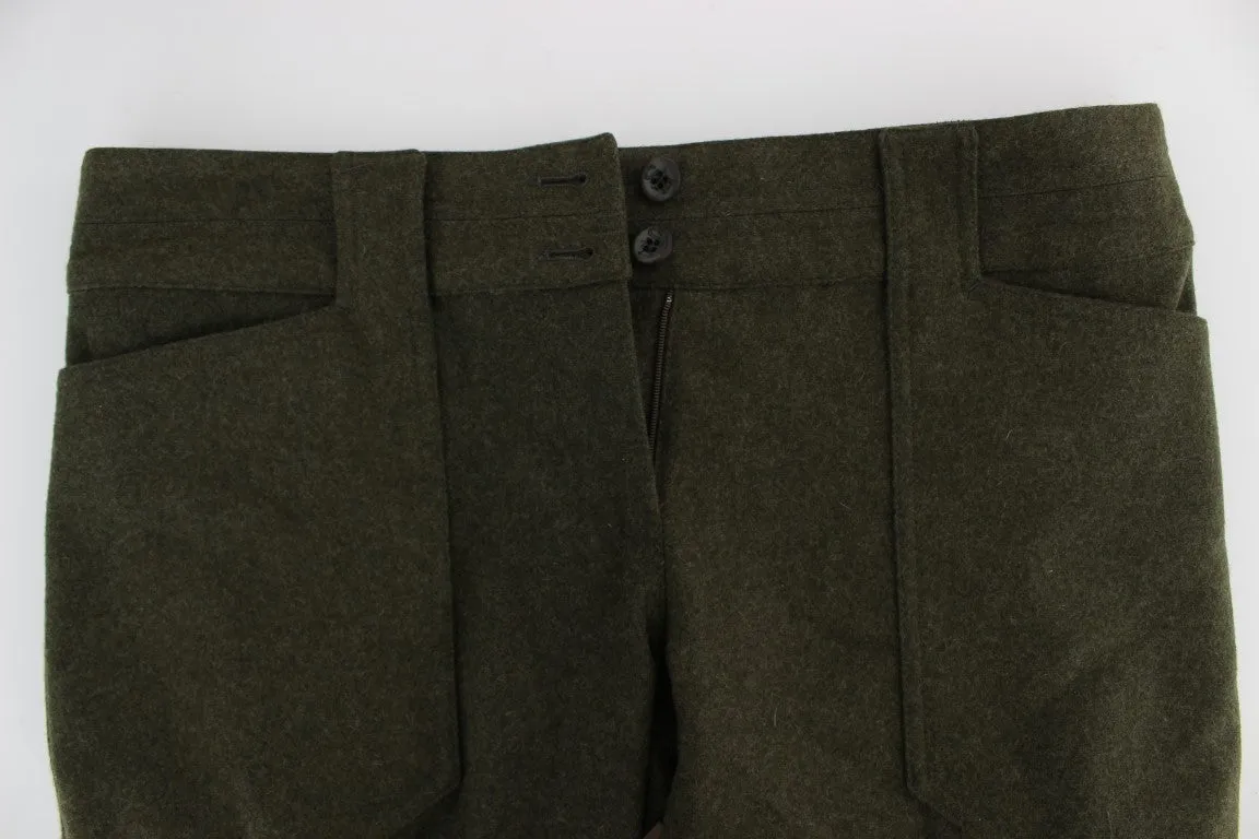 Ermanno Scervino Wollmischung Weite Cargo Damenhose