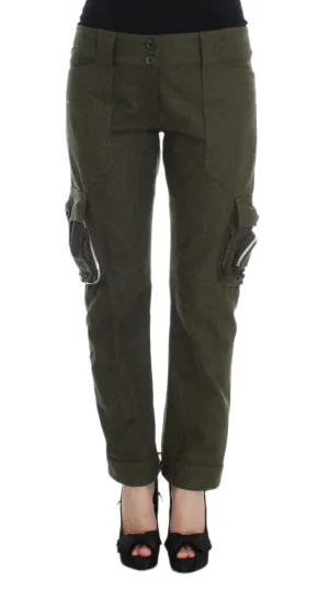 Ermanno Scervino Wollmischung Weite Cargo Damenhose