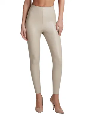 Kunstleder-Legging in Sand