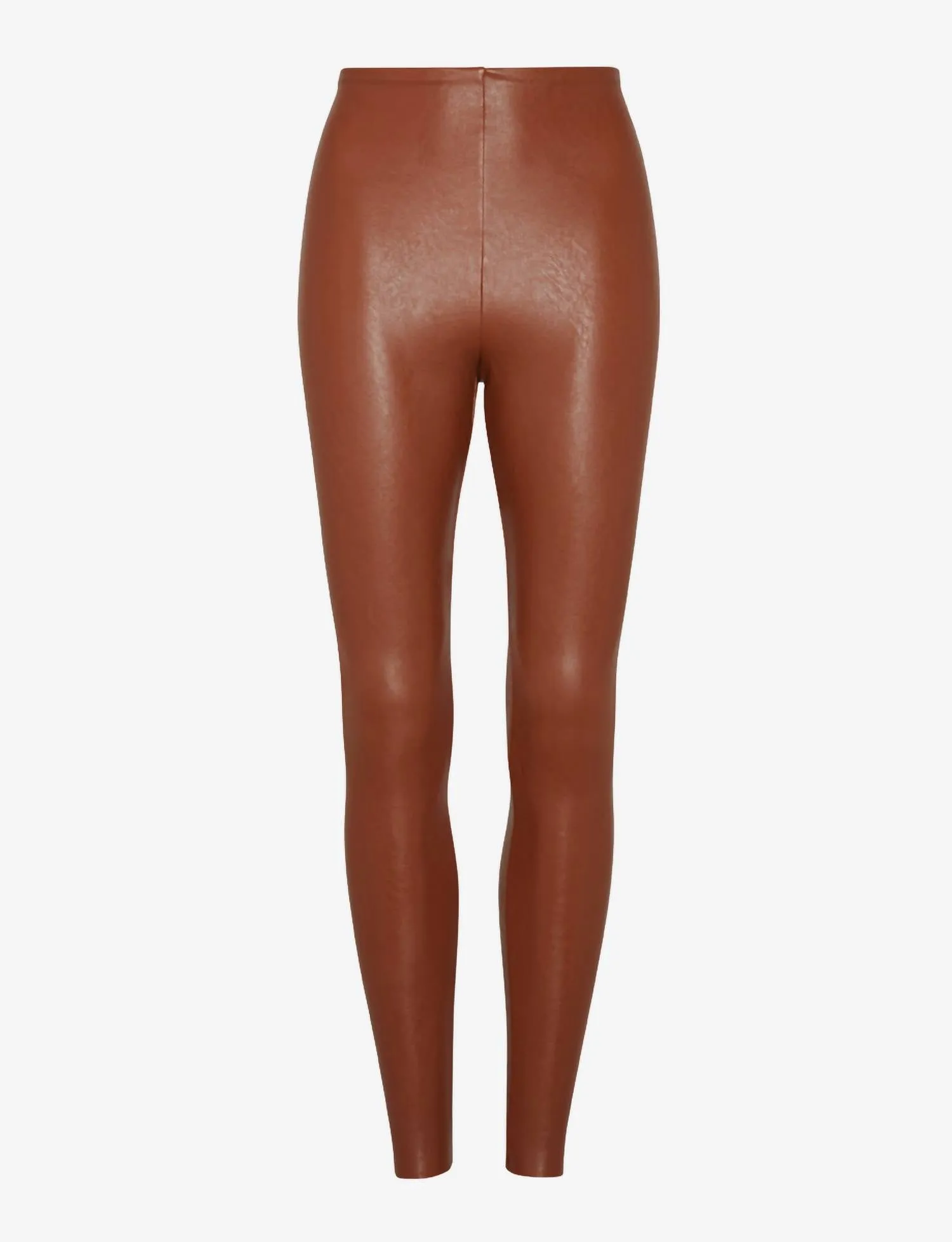 Kunstleder-Leggings in Schokoladenbraun