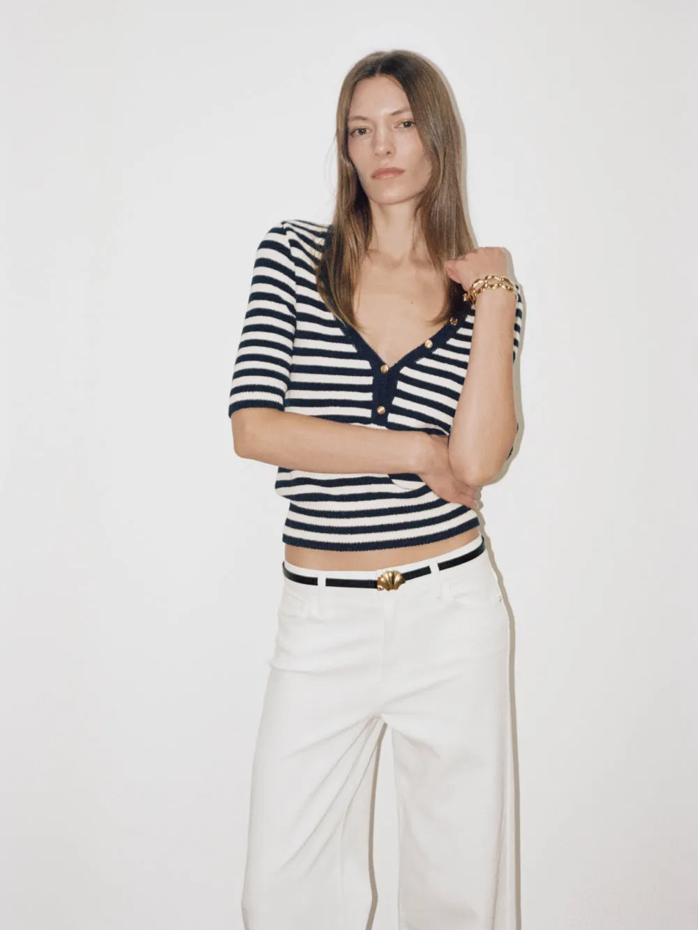 Femme Mariner Pullover -- Marine Mehrfarbig