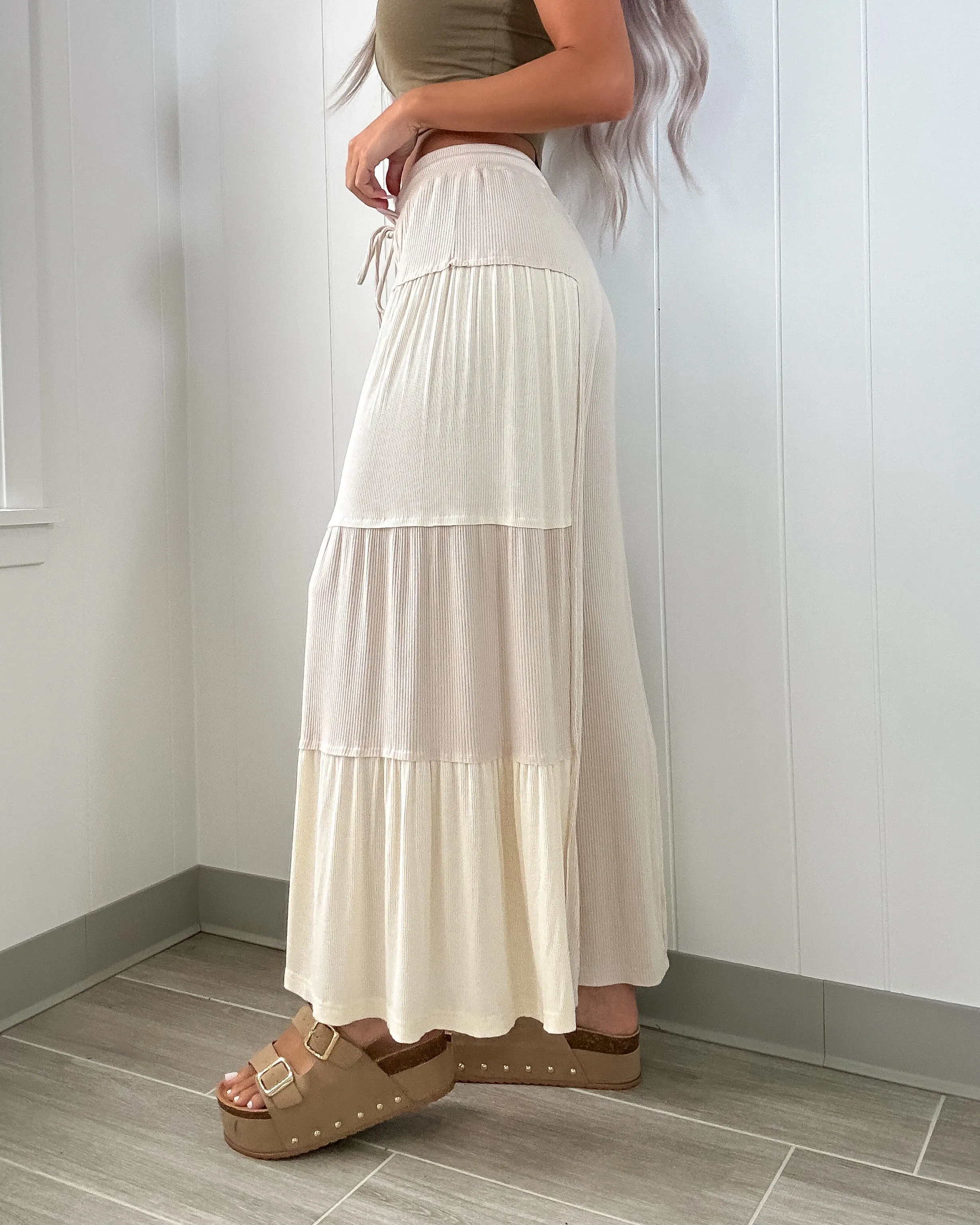 Flirty Feeling Colorblock Hose - Sandbeige