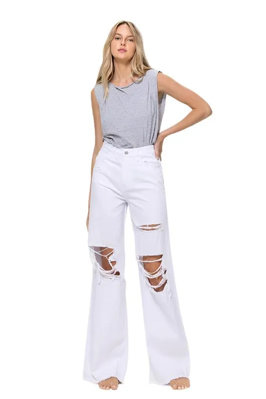 Flying Monkey Vervet 90er Jahre VINTAGE LOOSE Destroyed Denim Jeans