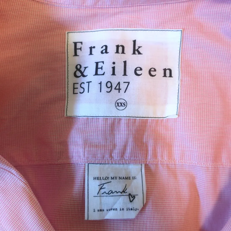 Frank & Eileen Frank Hemd Pink Mikrokaro Baumwolle Größe Extra Extra Klein