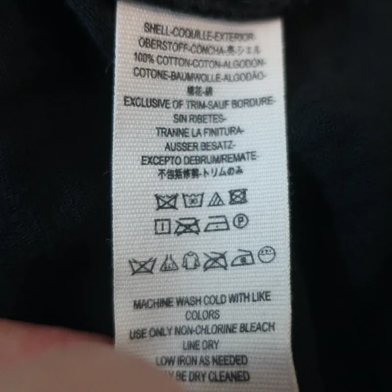 Free People Sunstreaks Bluse mit Bindegürtel vorne Schwarz Größe Extra Small Langarm Top
