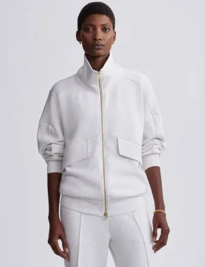 Garcia Zip-Through Sweat - Elfenbein Marl