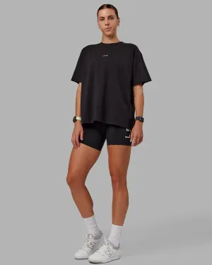Go-To FLXCotton Übergroßes T-Shirt - Schwarz-Weiß