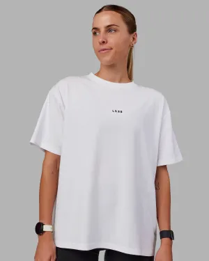 Go-To FLXCotton Übergroßes T-Shirt - Weiß-Schwarz