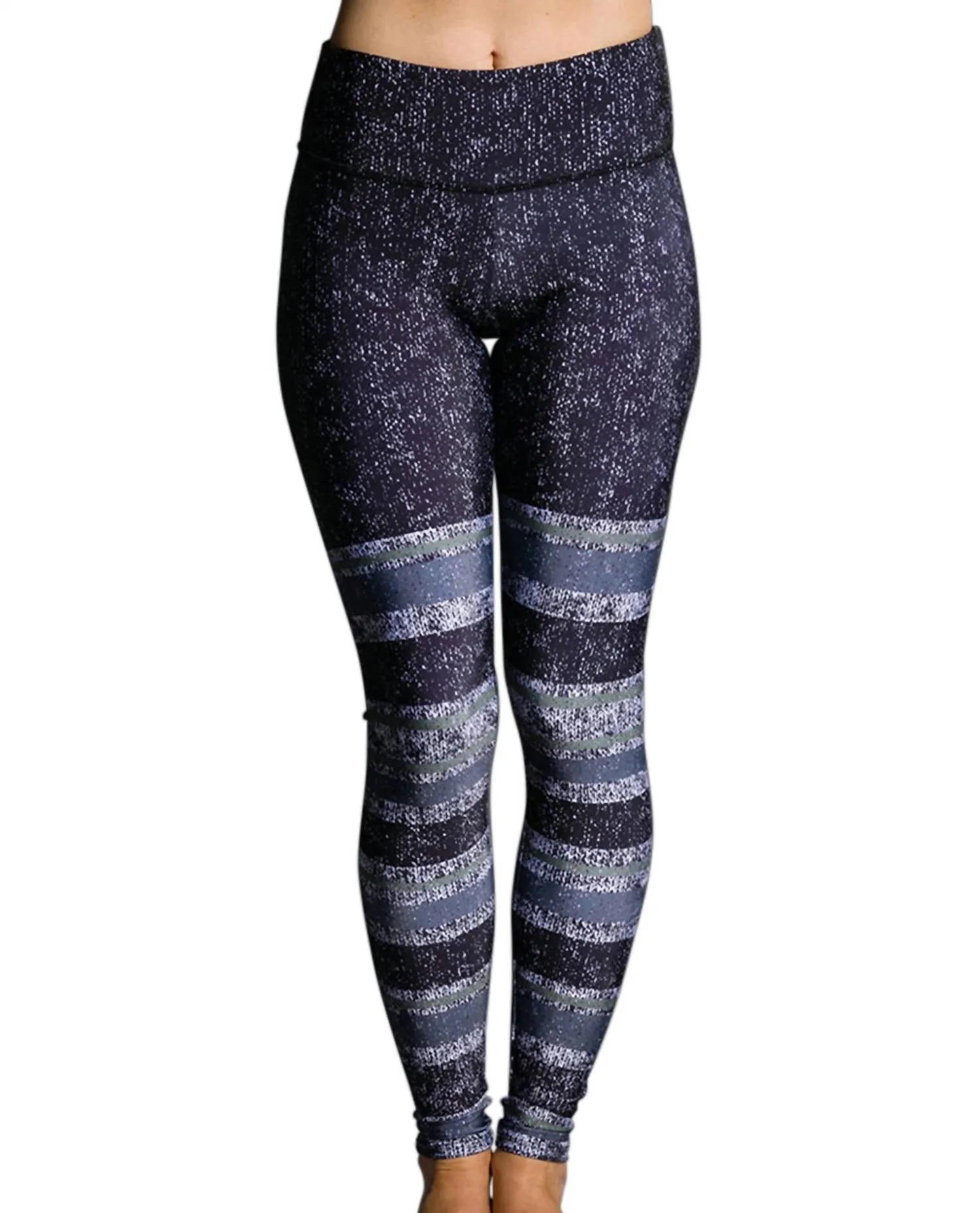 Grafische Leggings In Onz Texturiertem Streifen