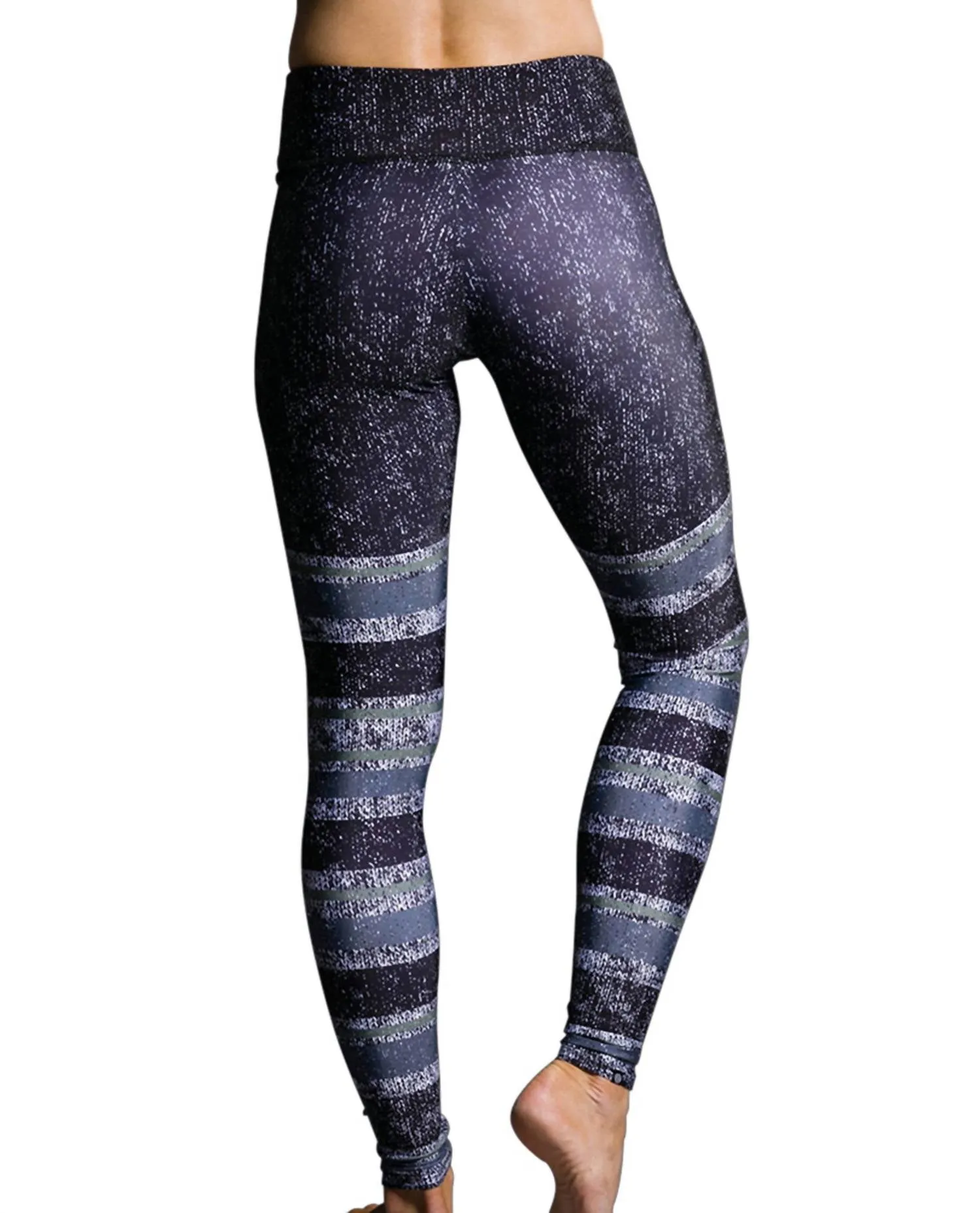 Grafische Leggings In Onz Texturiertem Streifen