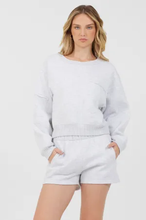Grauer Eiszapfen Essential Fleece Crewneck