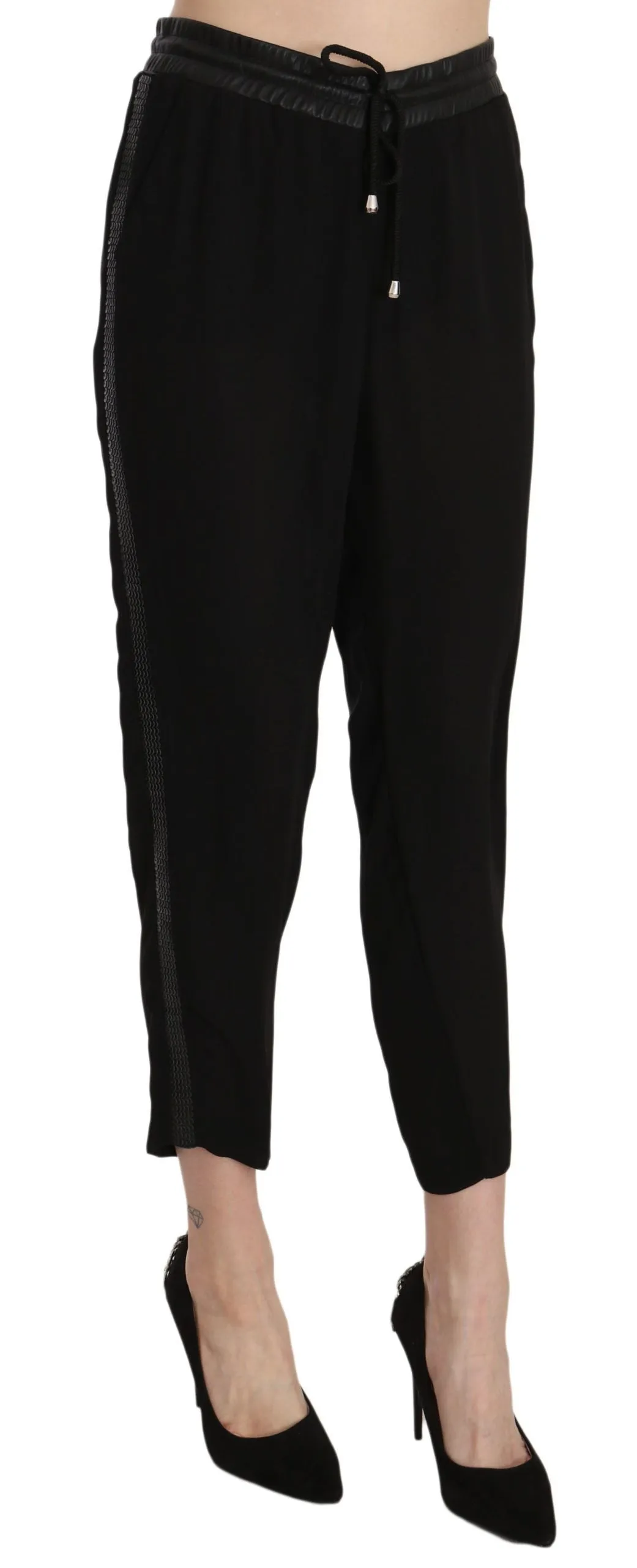 Guess Polyester High-Waist-Cropped-Hose Damen