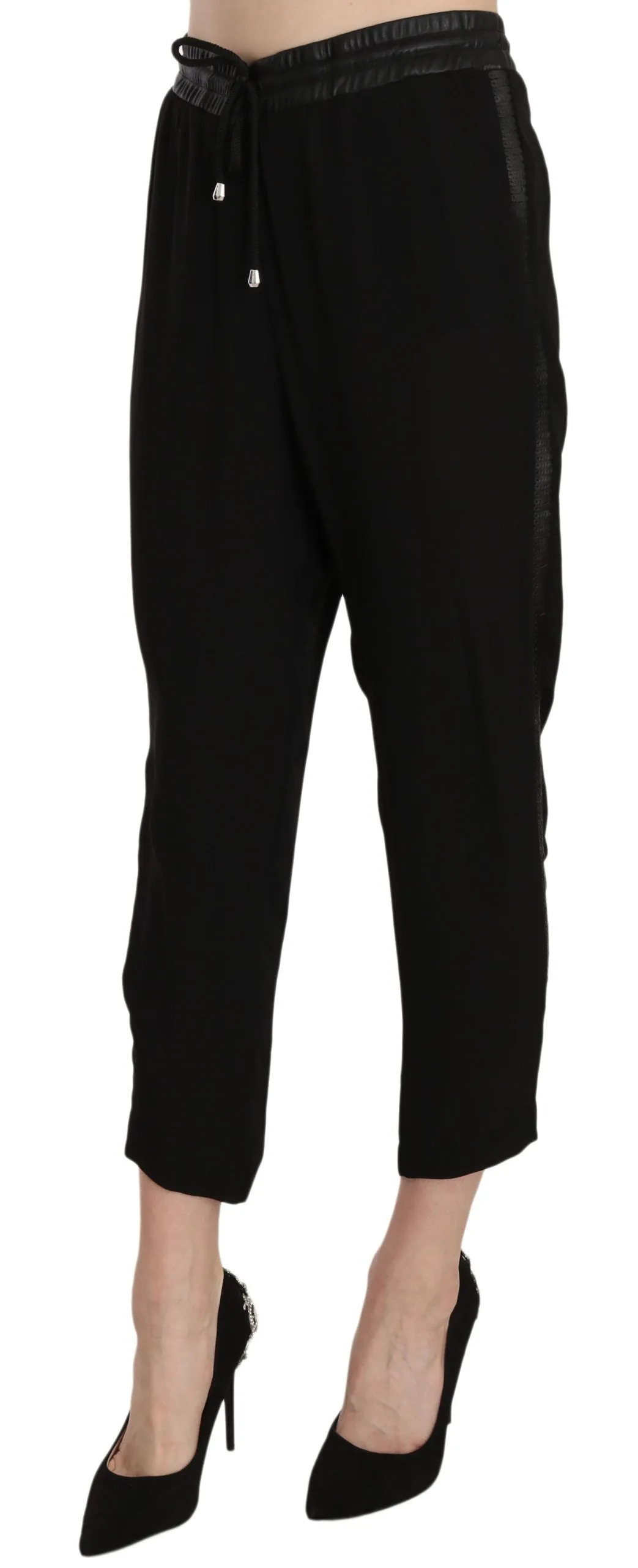 Guess Polyester High-Waist-Cropped-Hose Damen