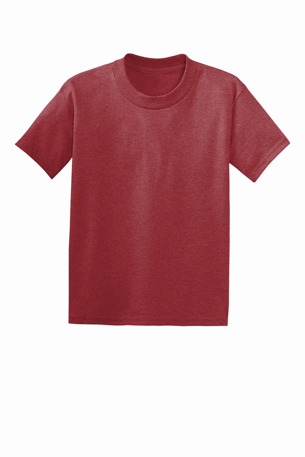 Hanes Youth EcoSmart Kurzarm-Rundhals-T-Shirt - Heather Rot