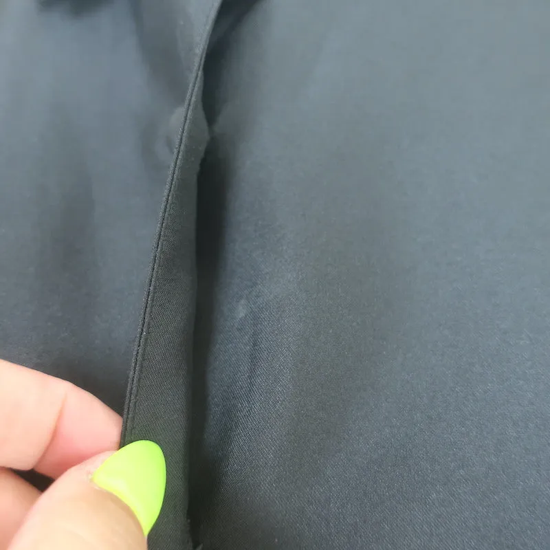 Harvey Faircloth Rüschenärmel Top Schwarz Größe 6 Knopfhemd