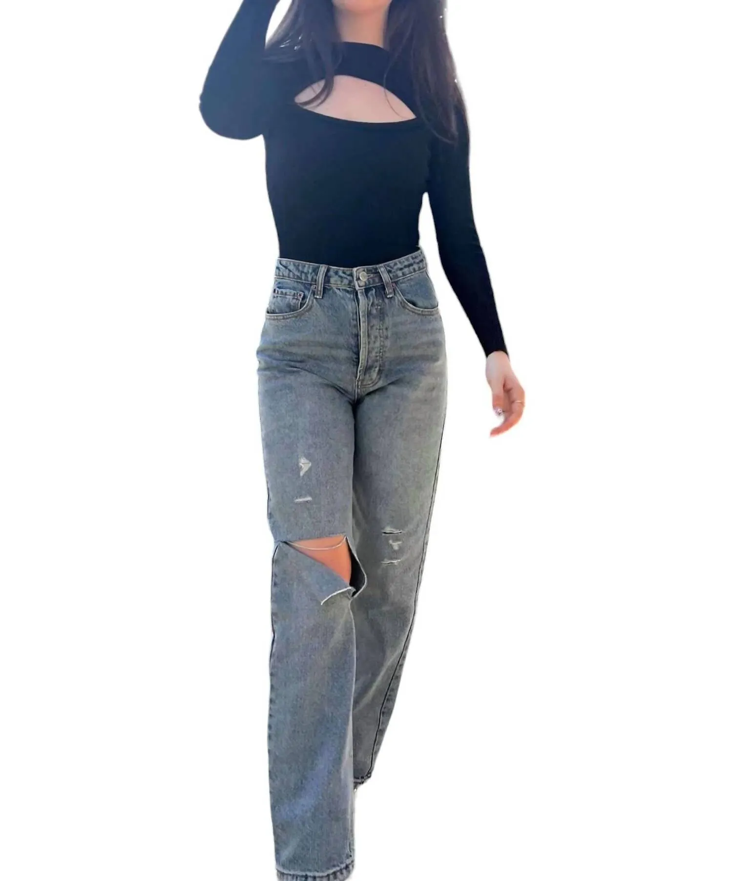 Hier Für Eine Gute Zeit Bodysuit In Schwarz