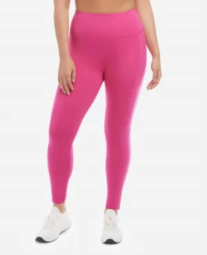 Hochgeschnittene Bonded-Leggings in Leuchtendem Pink