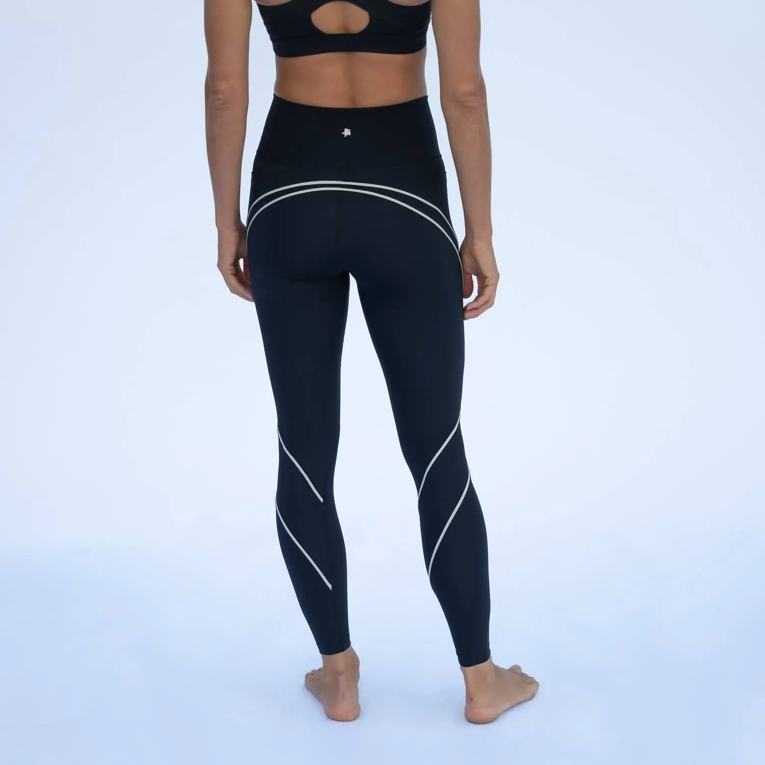 Hochtaillierende Formende Leggings In Schwarz-Birke
