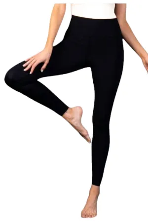 Hochtaillierende Formungs-Leggings mit Taschen in Schwarz