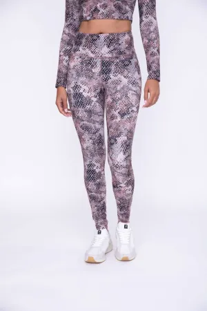 Hochtaillierte Leggings im Dusty Snake-Print