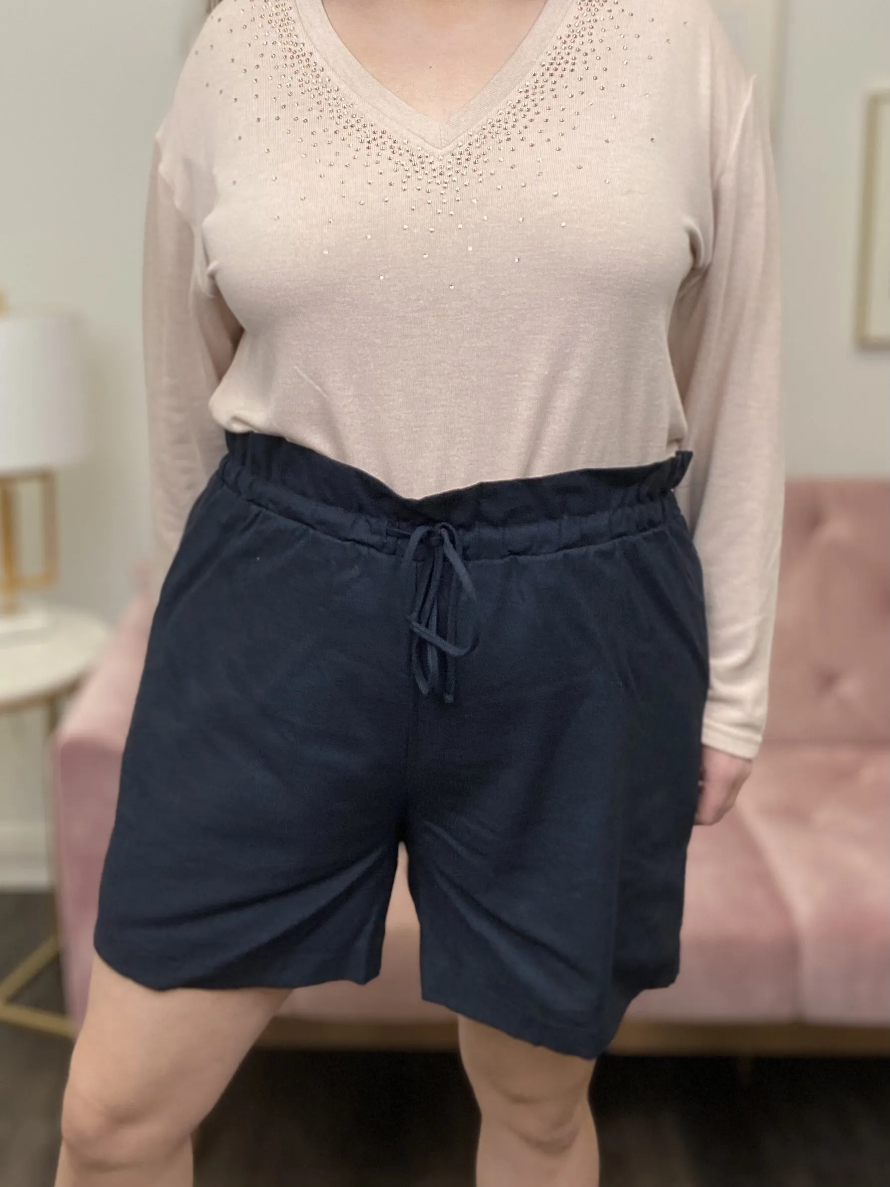 I Feel Good Damen-Shorts mit Frontbindung