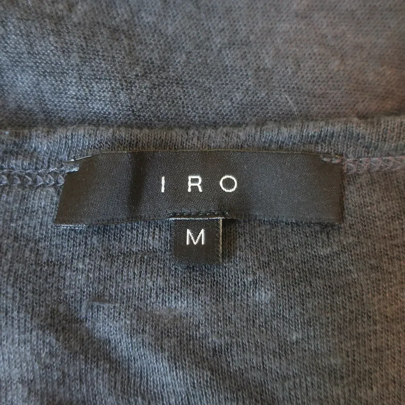 IRO Jordan Langarm-Shirt Grau Leinen-Jersey Größe M