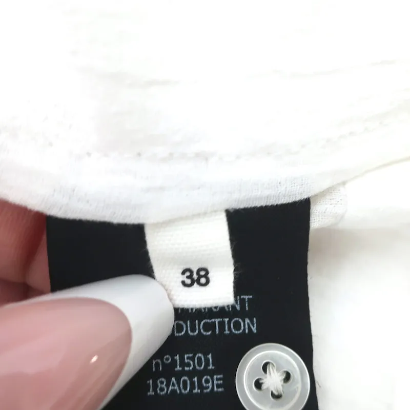 Isabel Marant Etoile Bluse Weiß Baumwolle & Häkelspitze Größe 38 Kurzarmtop