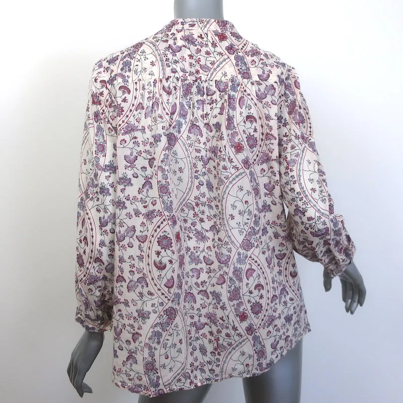 Isabel Marant Etoile Maria Bluse Pink Blumenmuster Größe 38 Langarmtop