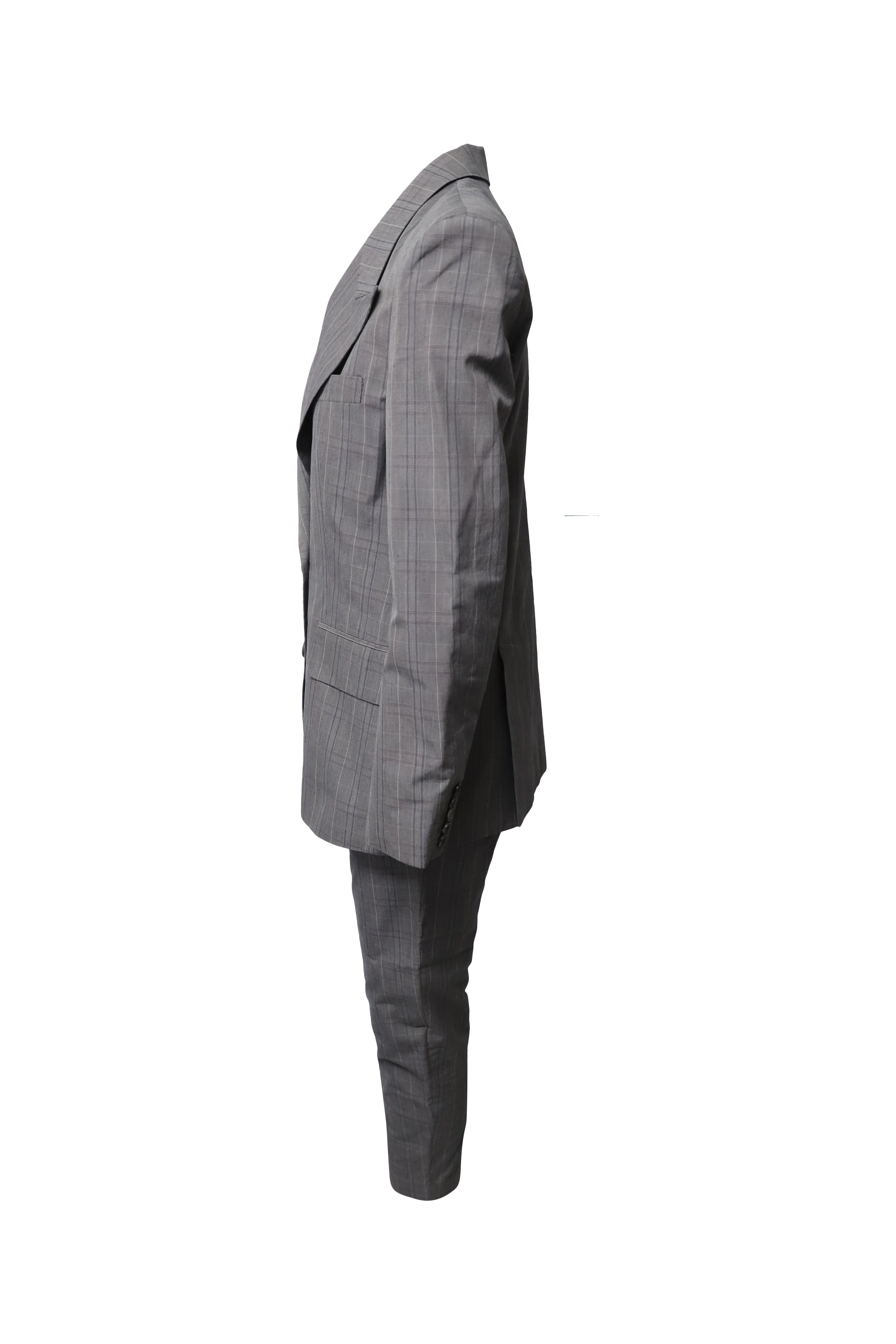 Isabel Marant Etoile Noah Check Slim Hose in Grau Baumwolle