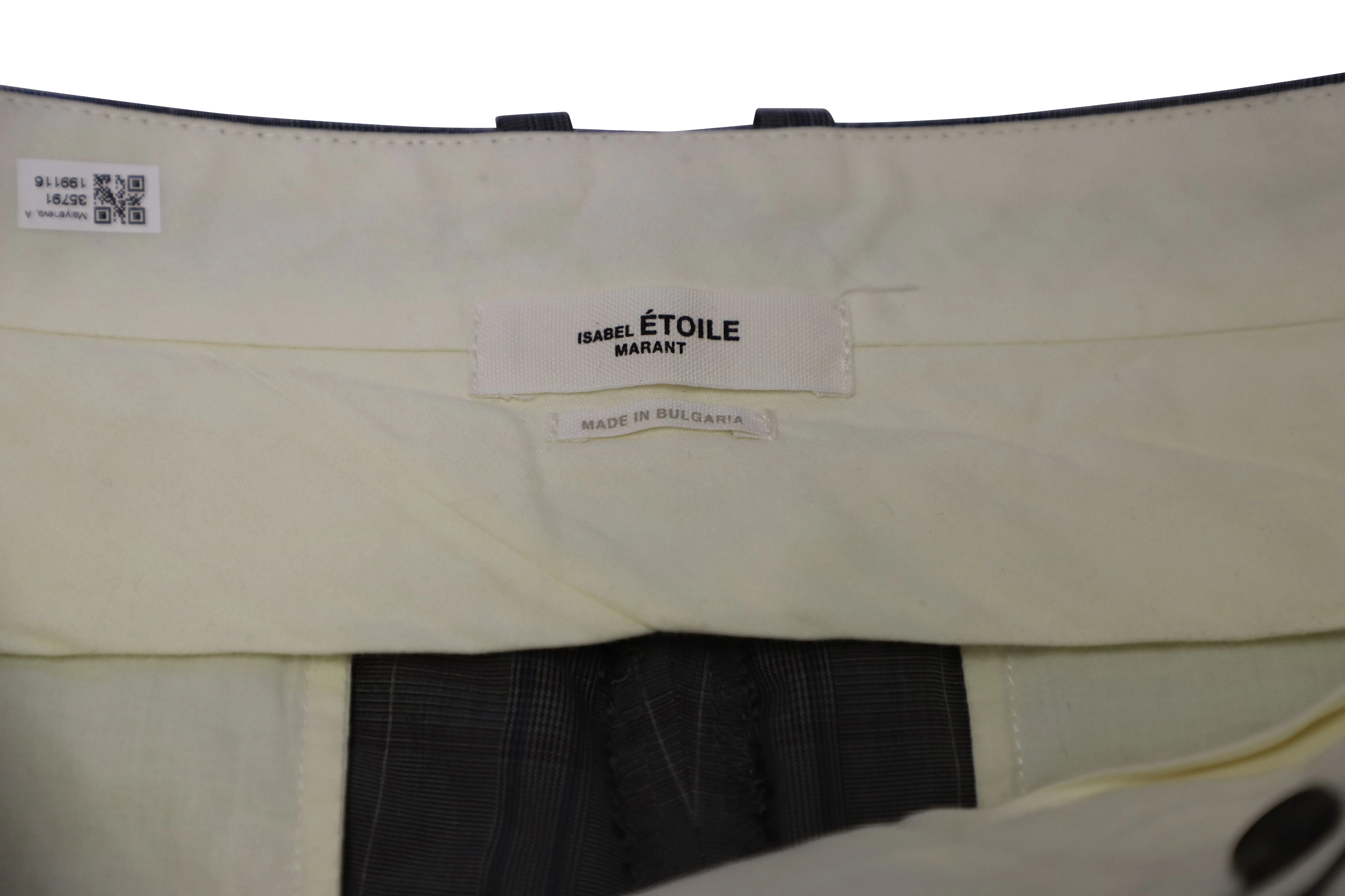 Isabel Marant Etoile Noah Check Slim Hose in Grau Baumwolle