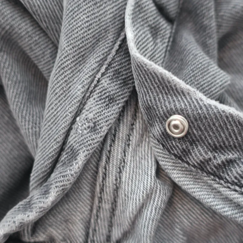 Isabel Marant Etoile Tania Übergroßes Hemd Grau Größe 38 Langarm Oberteil