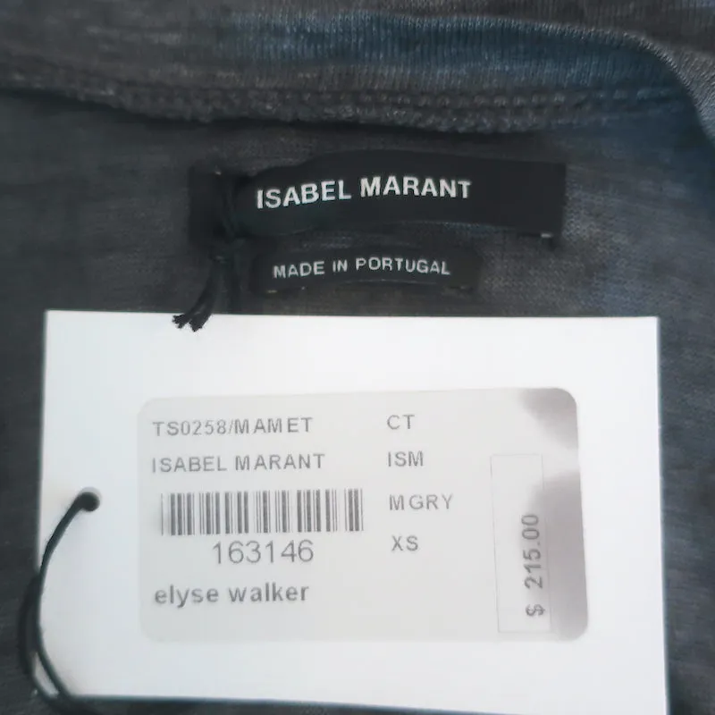 Isabel Marant Mamet Tanktop Dunkelgrau Leinen-Jersey Größe Extra Small NEU