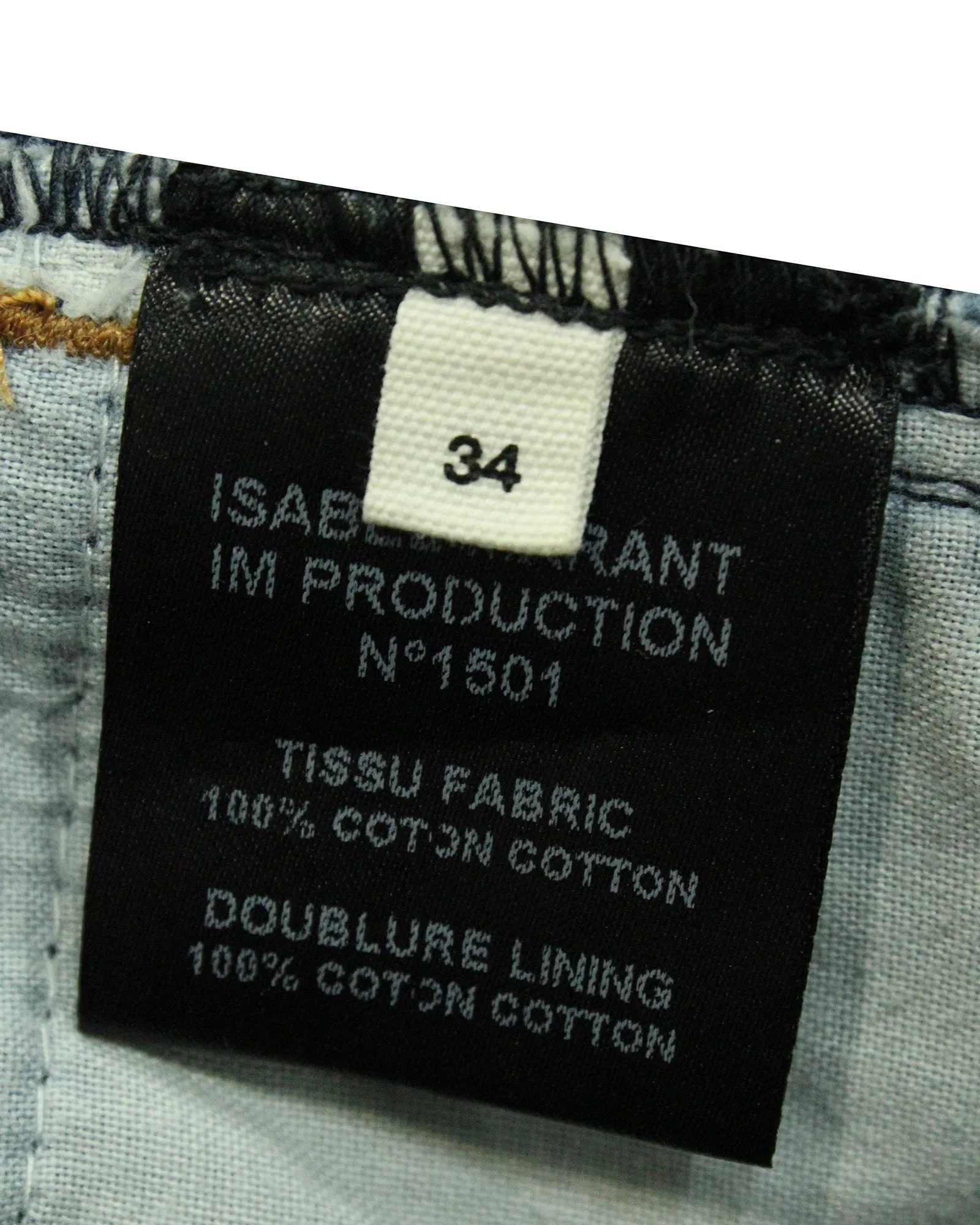 Isabel Marant Gerade Bein Hose in Blauem Baumwoll-Denim
