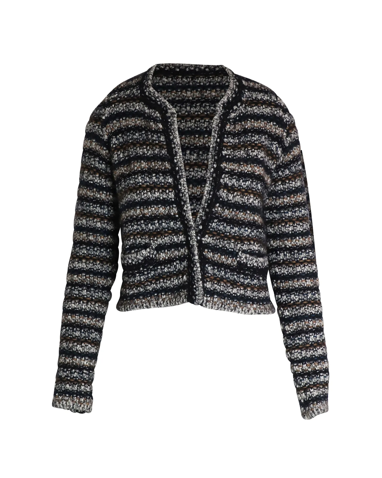 Isabel Marant Gestreifter Pullover mit Ausschnitt aus mehrfarbiger Wolle