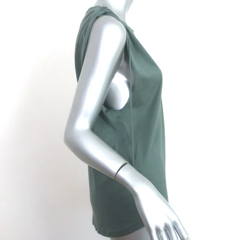 Isabel Marant Trägerbindungs-Tanktop Gräulich Grün Baumwolle Größe 38