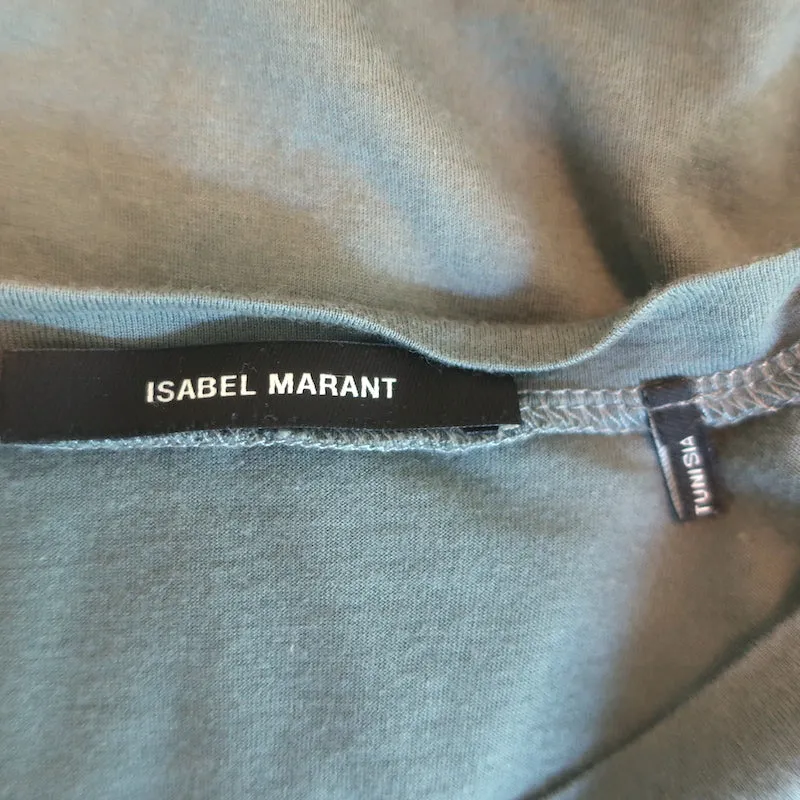 Isabel Marant Trägerbindungs-Tanktop Gräulich Grün Baumwolle Größe 38