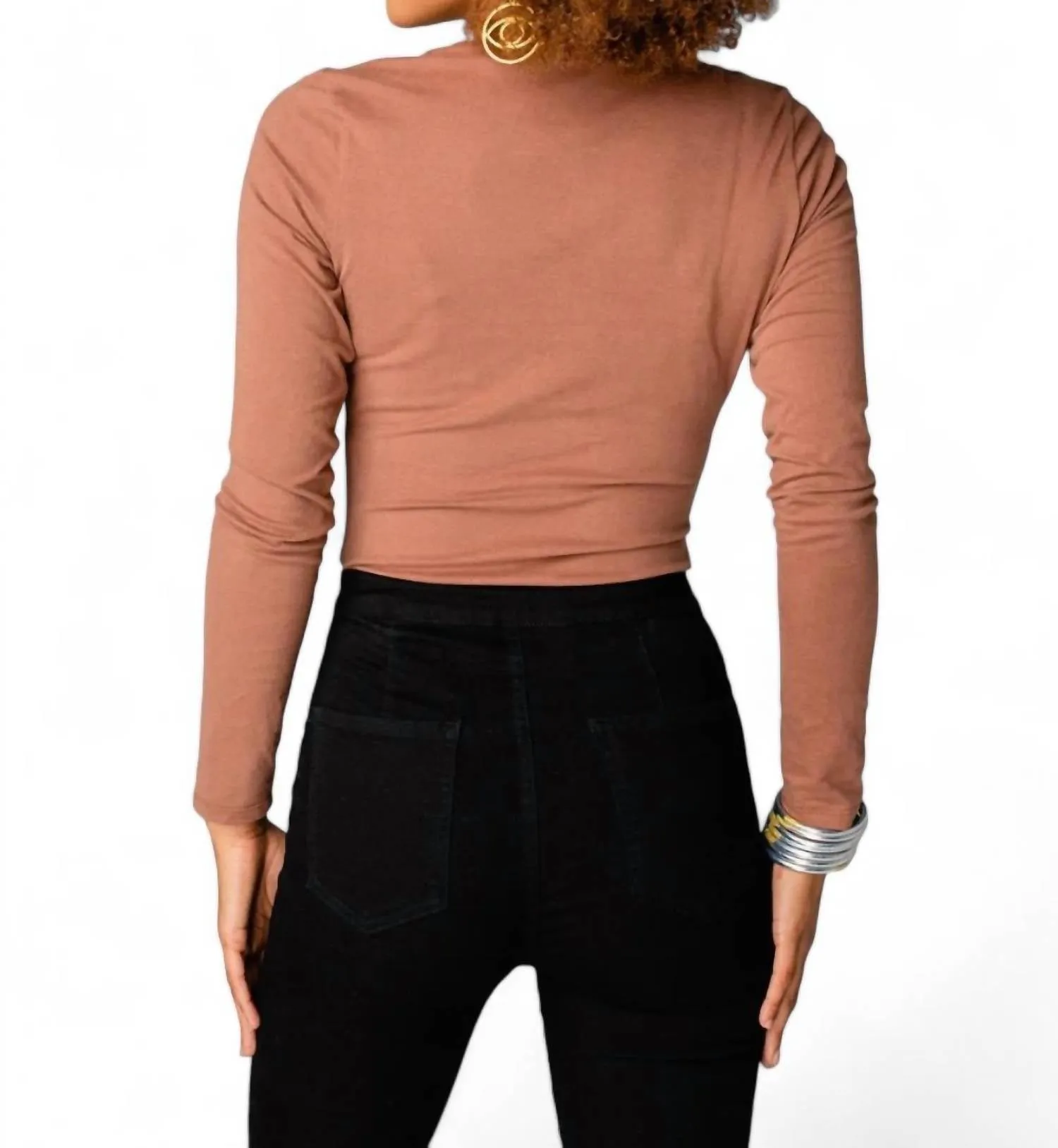 Ivy Henley Knopfleibchen in Braun