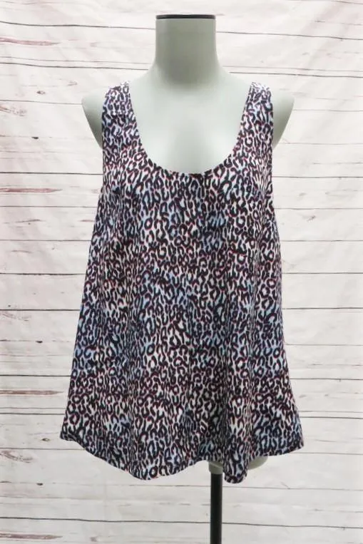 Joie Tanktop Drew B Elektrischer Leopardenprint Seide Größe Large Racerback Bluse