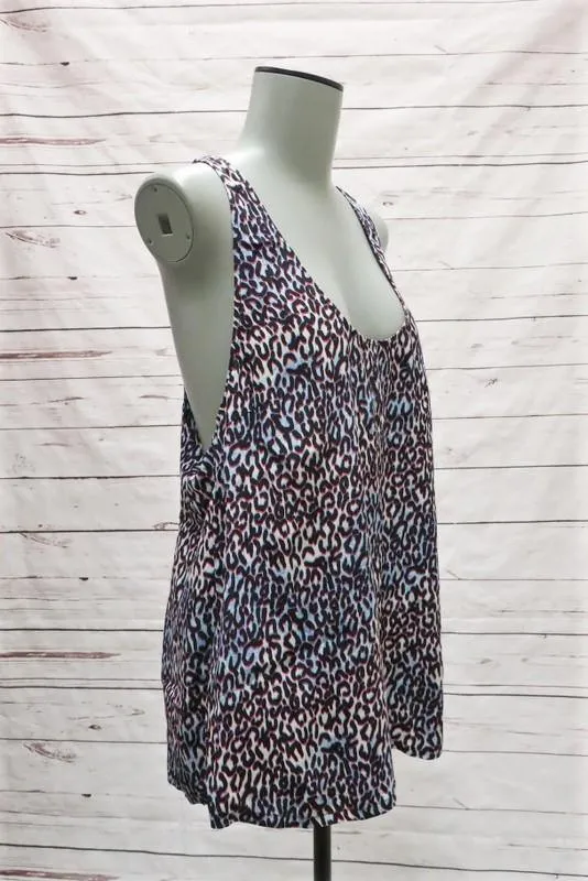 Joie Tanktop Drew B Elektrischer Leopardenprint Seide Größe Large Racerback Bluse