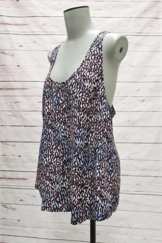 Joie Tanktop Drew B Elektrischer Leopardenprint Seide Größe Large Racerback Bluse