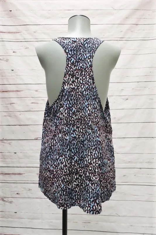 Joie Tanktop Drew B Elektrischer Leopardenprint Seide Größe Large Racerback Bluse
