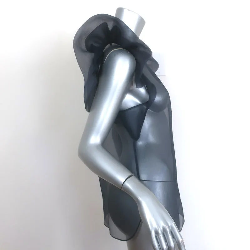 Jonathan Simkhai Corina Rüschen-Organza-Top Marine Größe S
