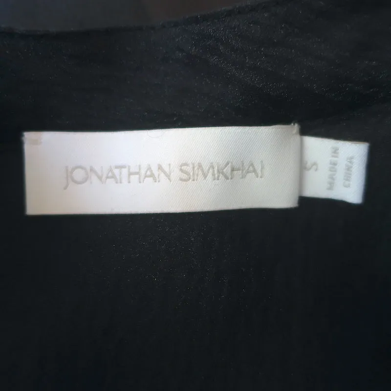 Jonathan Simkhai Corina Rüschen-Organza-Top Marine Größe S